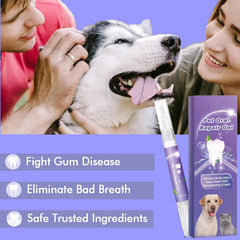 SKROSS pet oral repair gel pen tip demonstrates easy direct application to teeth
