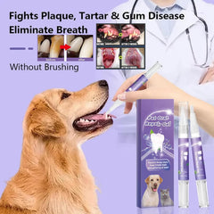 SKROSS pet oral repair gel applied to teeth for stain removal and freshness