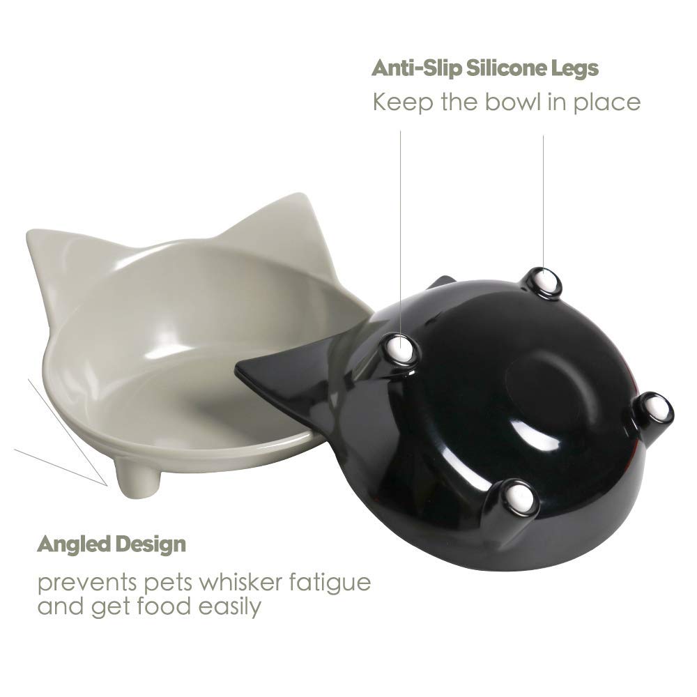 Skrtuan bowl shallow design eases whisker-friendly feeding