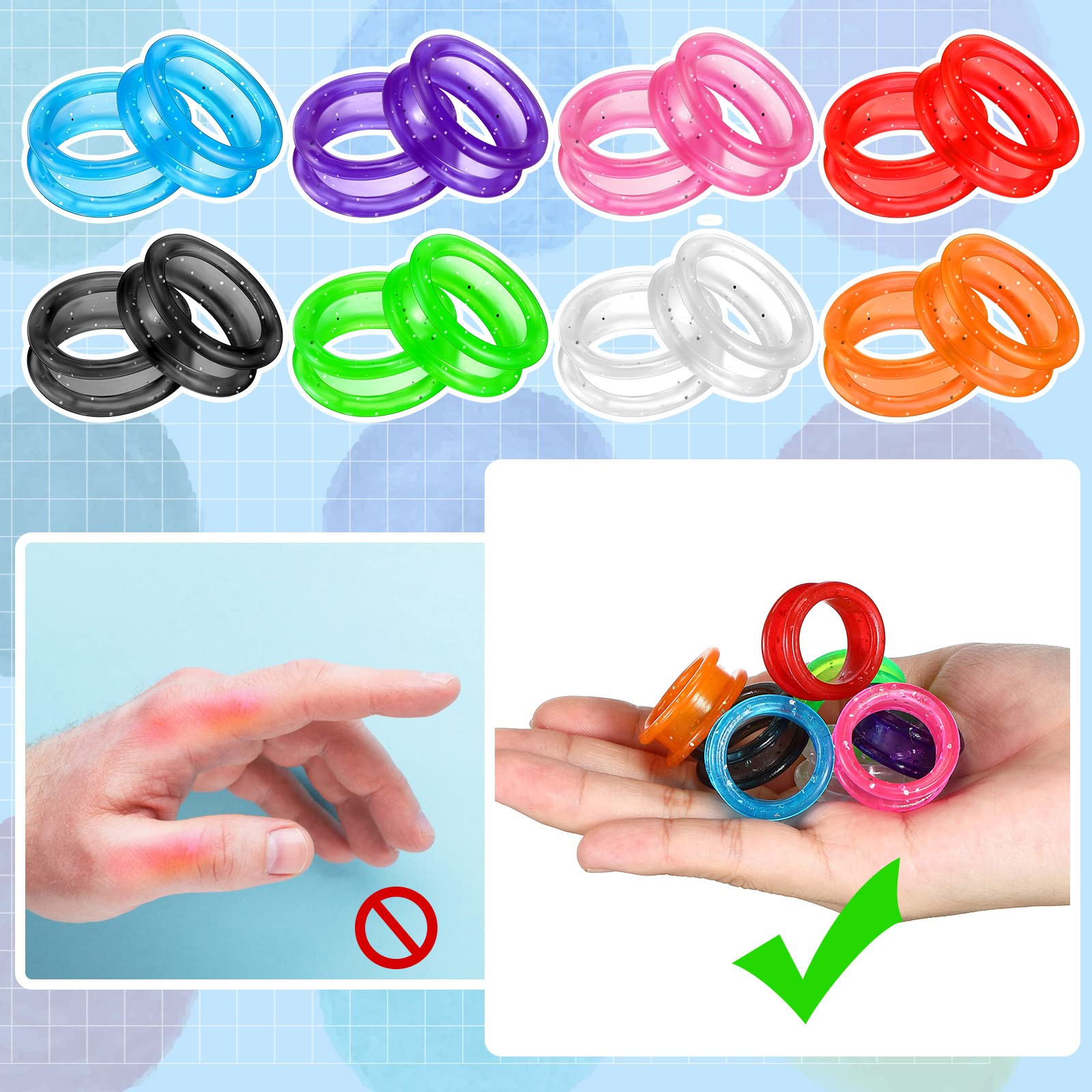 Skybooly color-variety finger rings offer personalization and comfortable grip options.