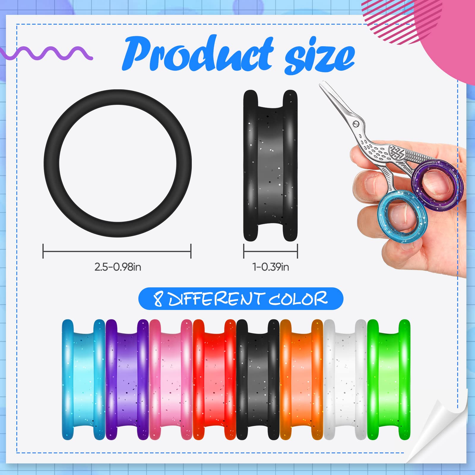 Skybooly dog grooming scissors rings installed for smoother control during trimming.