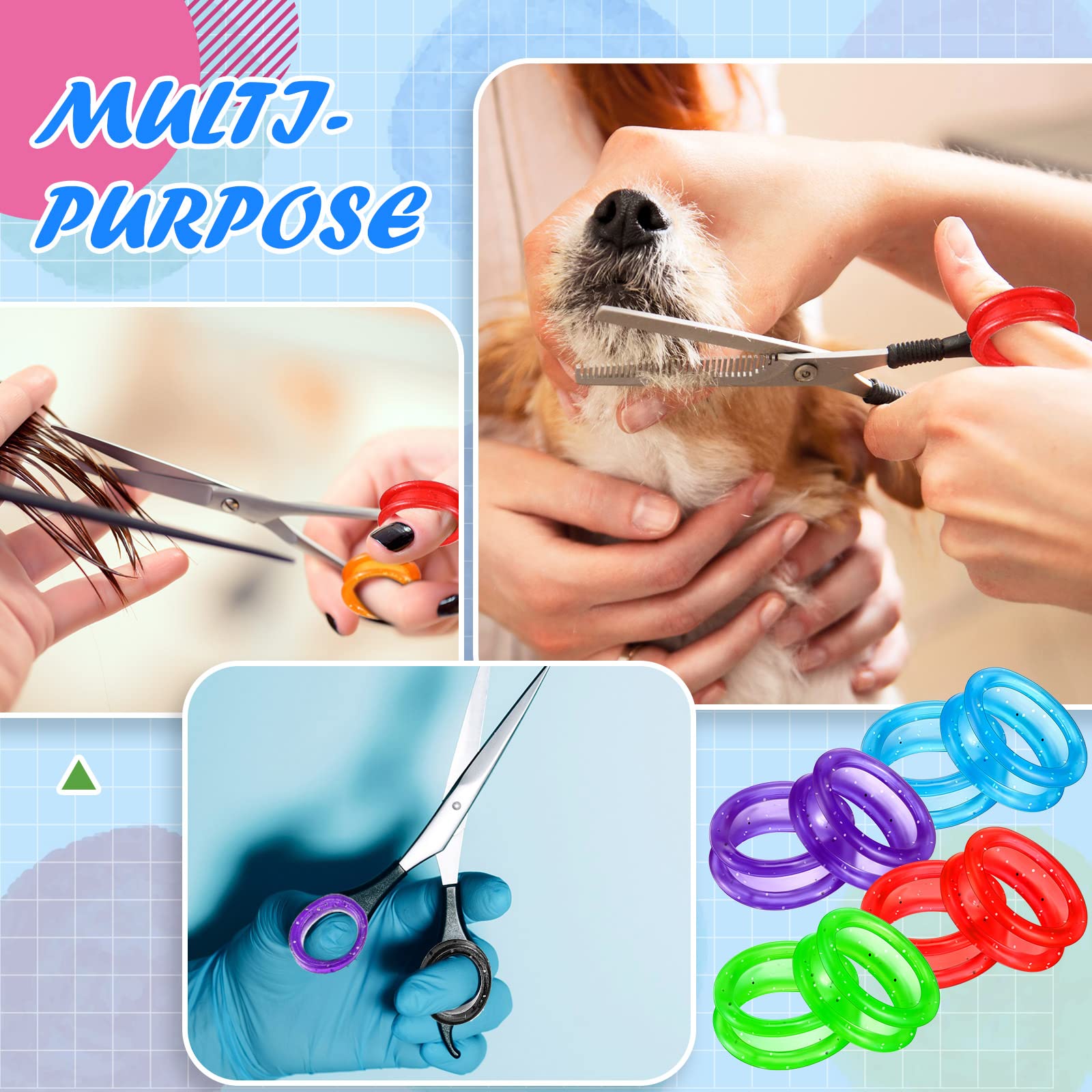 Skybooly durable reusable silicone finger rings suitable for repeated grooming sessions.