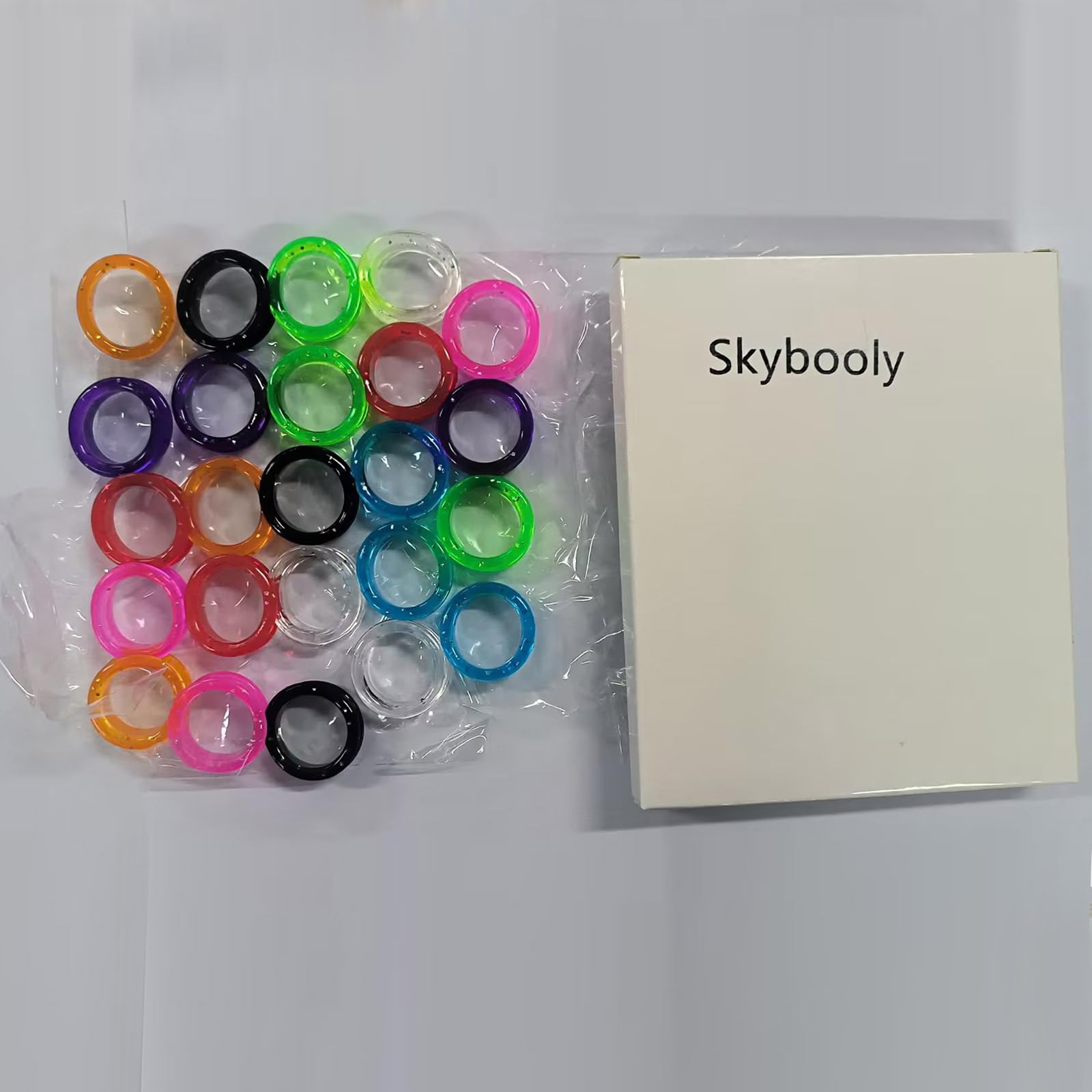 Skybooly eight-color rings for scissors enhance grip and reduce hand fatigue.