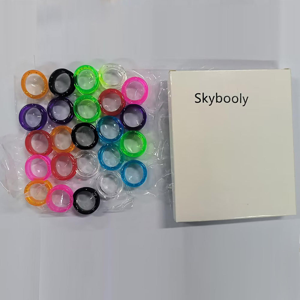 Skybooly eight-color rings for scissors enhance grip and reduce hand fatigue.