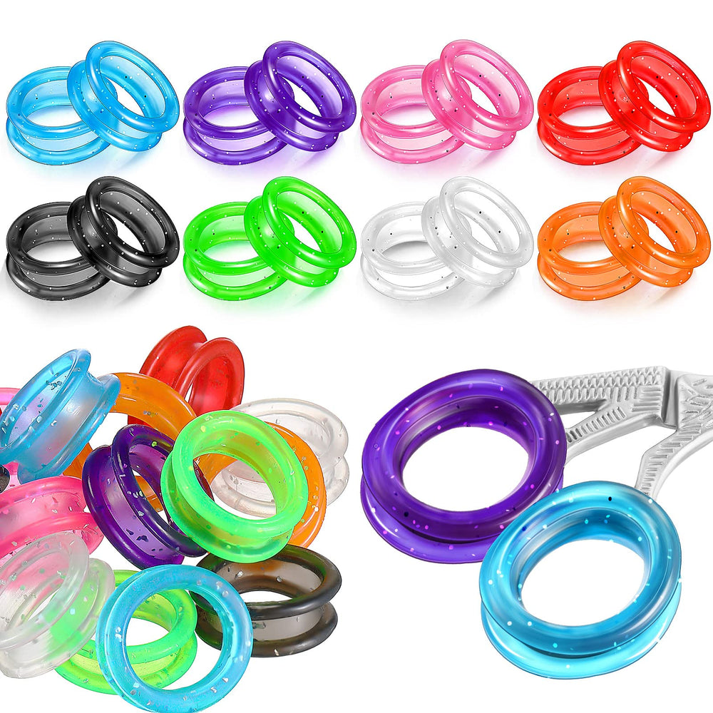 Skybooly silicone finger rings in eight colors for easy grooming grip.