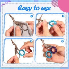 Skybooly soft silicone finger rings provide anti-slip comfort during grooming sessions.
