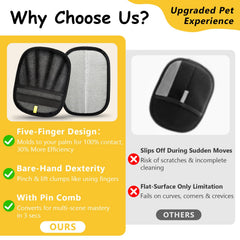 Skyfind 2Pcs Pet Hair Removal Glove uses electrostatic tech to lift hair and dust