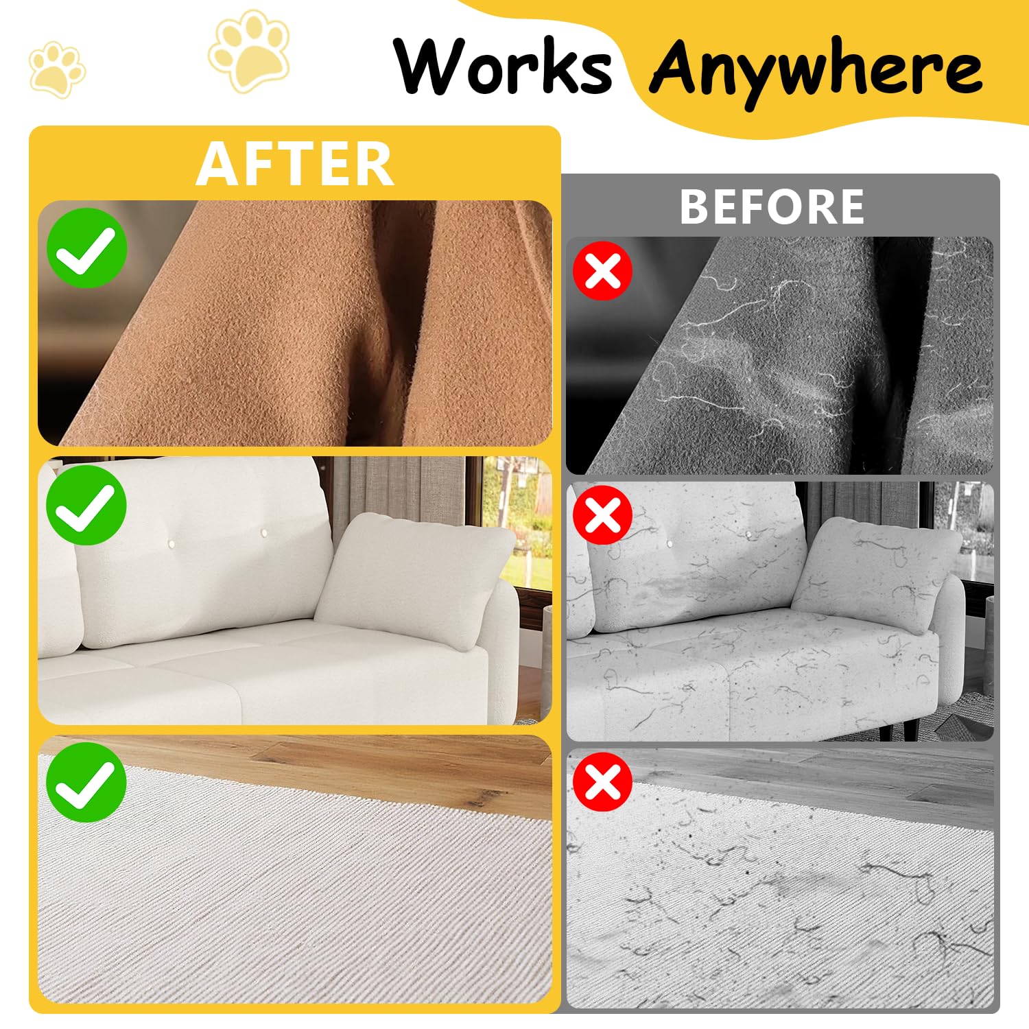 Skyfind quick-clean sweep demonstrates fast fur removal across surfaces