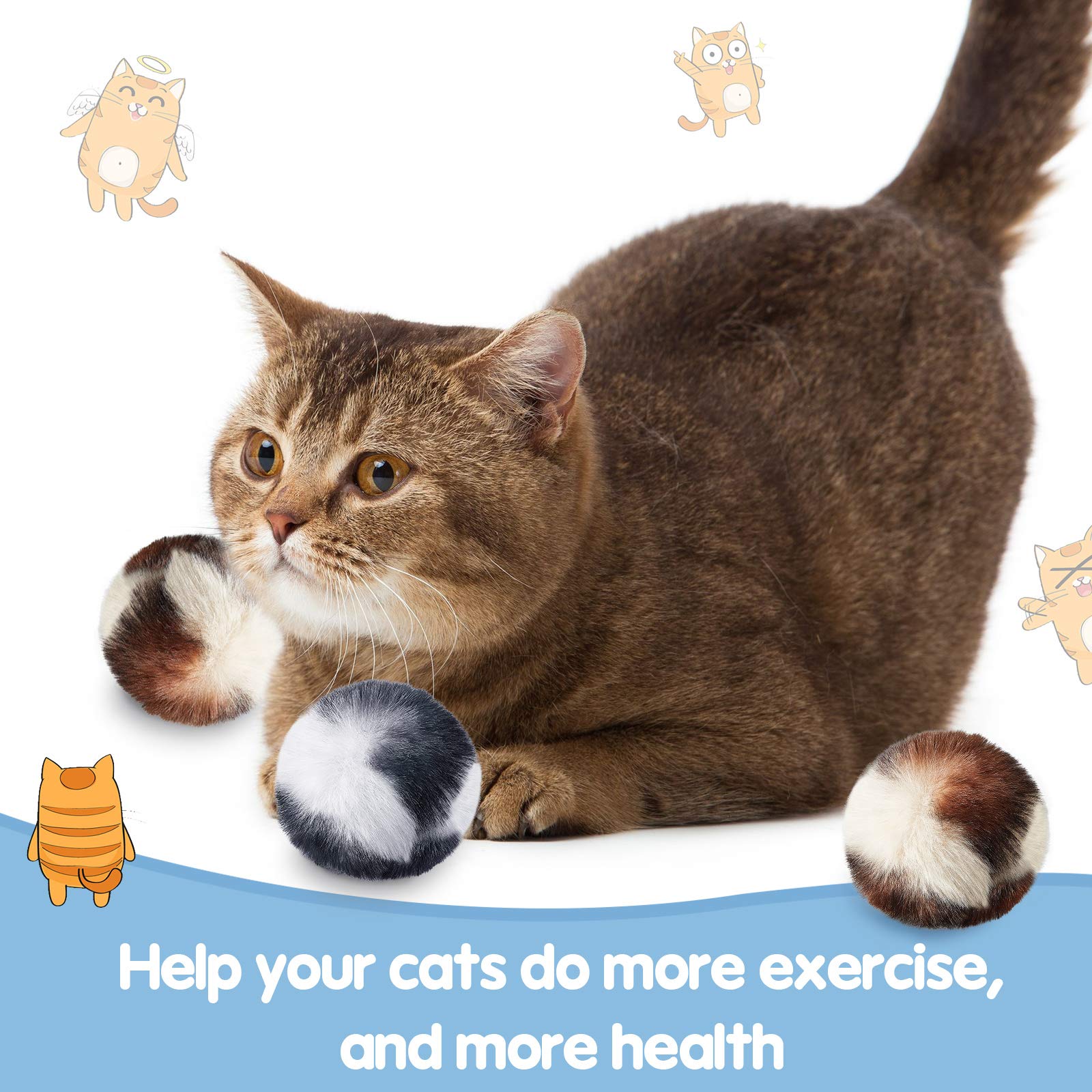 Skylety catnip-inside ball attracts curious cats during playtime