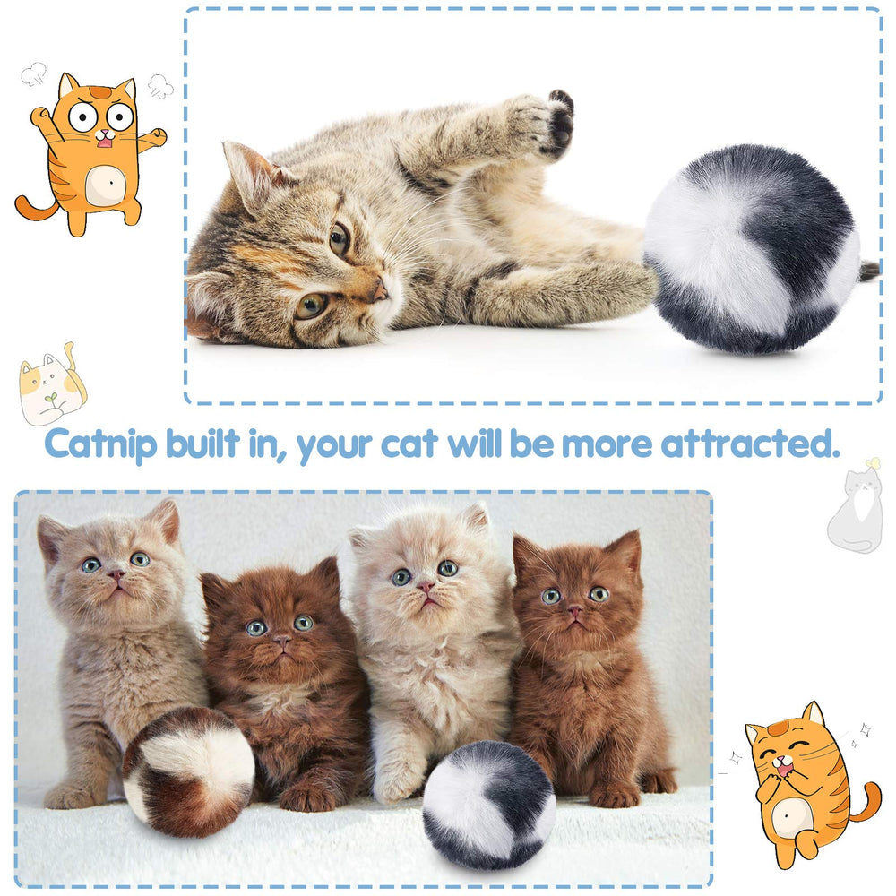 Skylety interactive-toy cat pom pom ball offers play with catnip scent