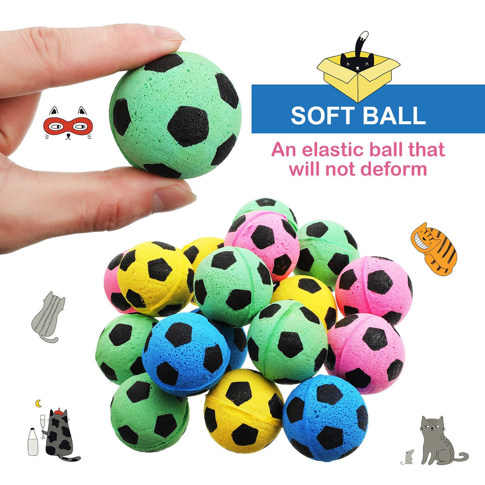 Skylety cat soccer ball closeup foam shows lightweight, silent design.