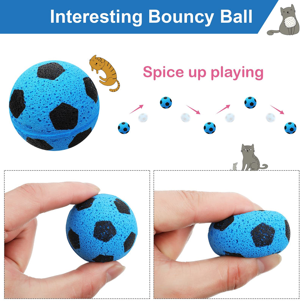 Skylety cat soccer ball foam green supports exercise and interactive training.