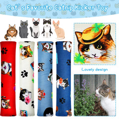 Skylety catnip filling in kicker toy attracting cats to play