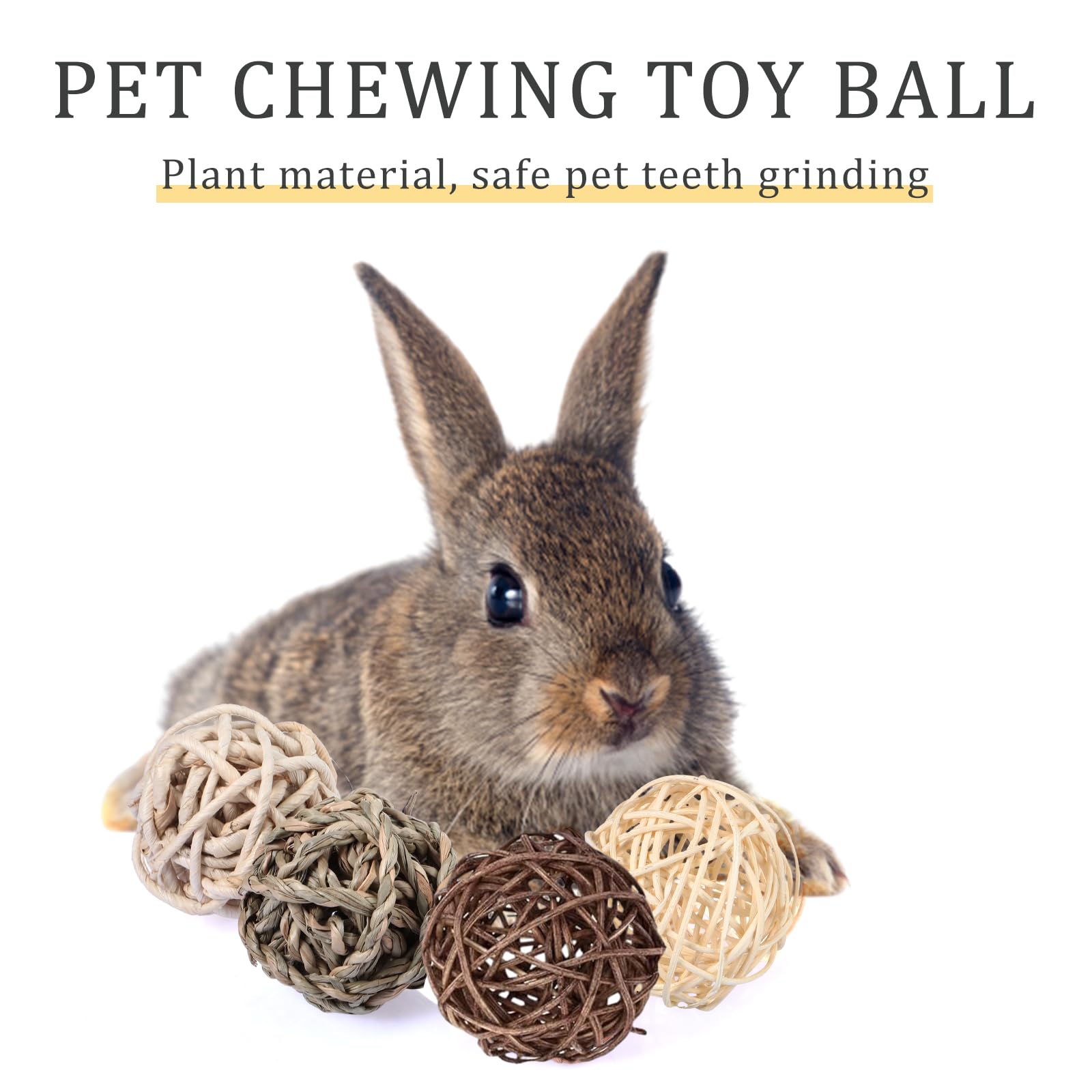 Skylety chew balls wicker ball versatile toy for small pets