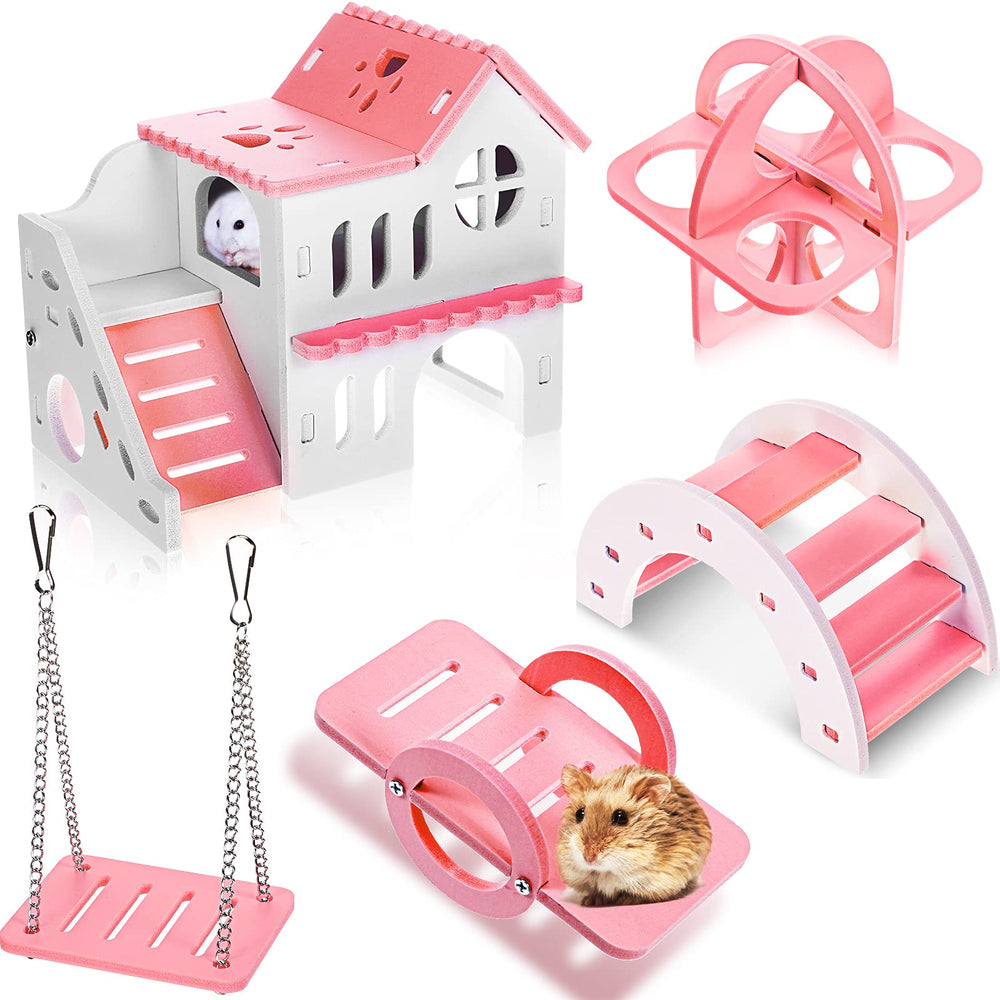 Skylety hamster house double layer offers cozy hideaway for small pets.