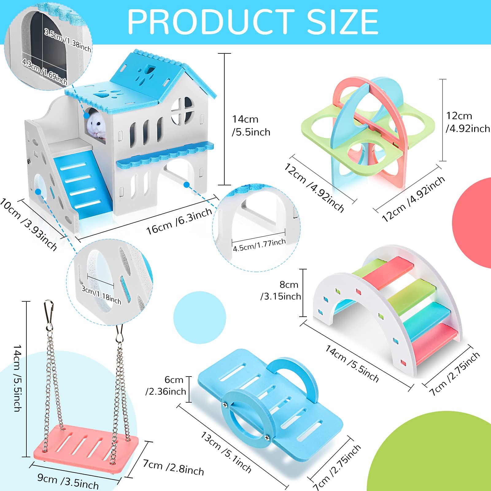 Skylety hamster rainbow bridge highlights climb-and-play in cages