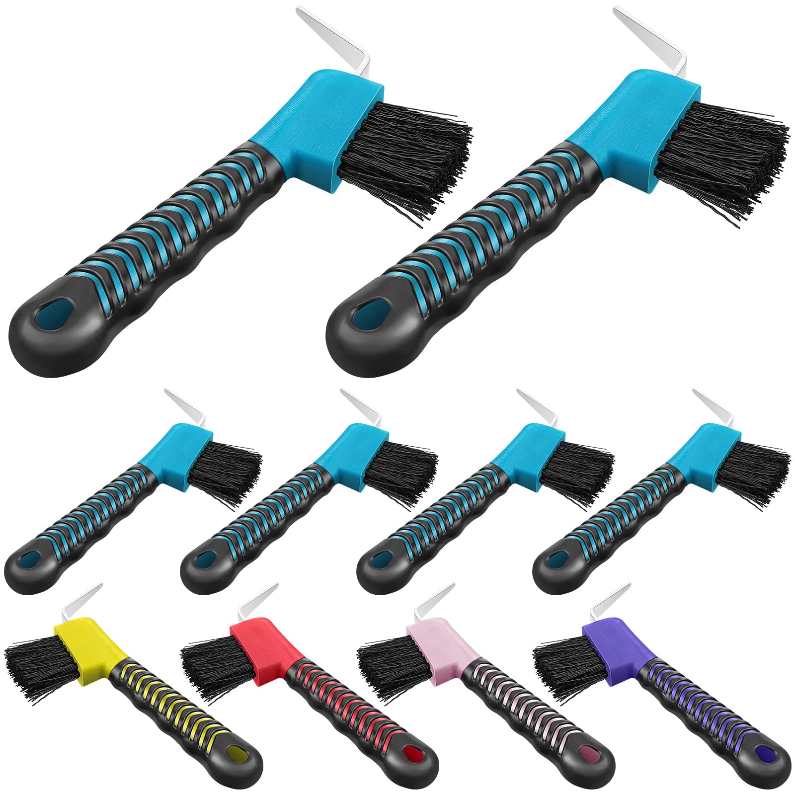 Skylety hoof pick brush with soft handle for easy hoof cleaning and maintenance