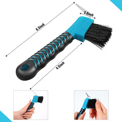 Skylety hoof pick brush with steel head and soft rubber grip for durable indoor outdoor use