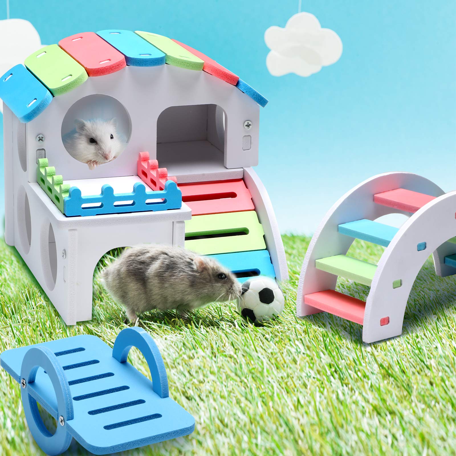 Skylety small-animals habitat creates a cozy home for hamsters, mice, and more.