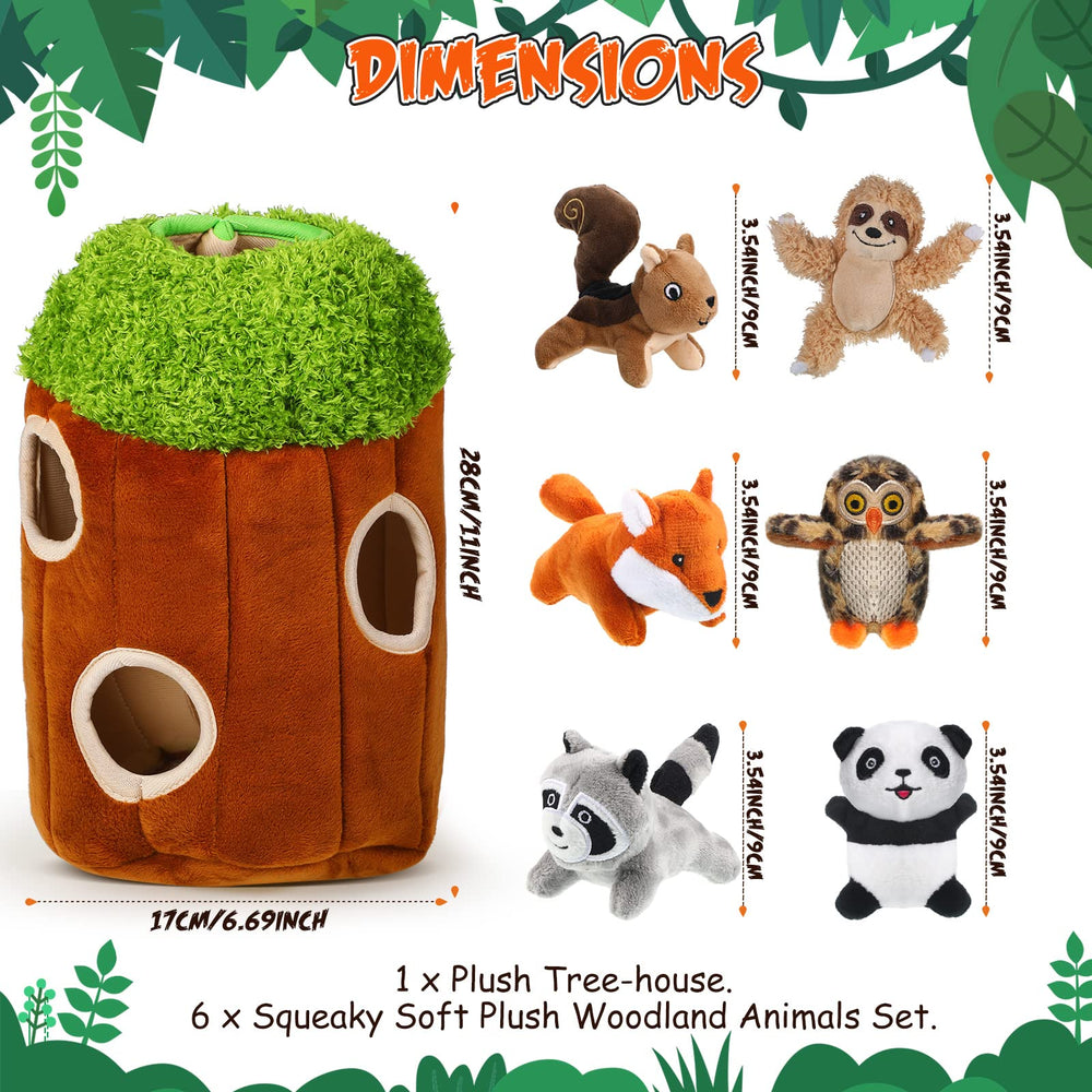 Skylety woodland animals set showcases six squeaky pals for interactive fun.