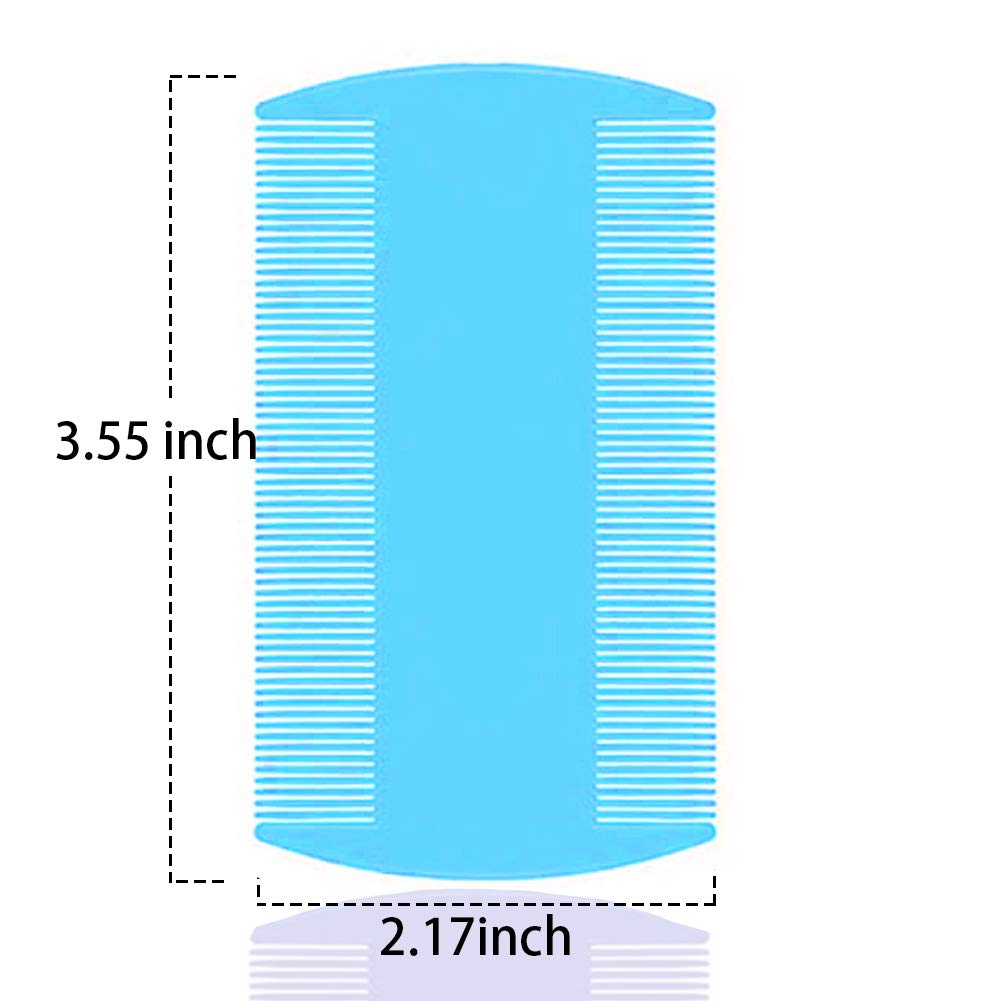 SKYPIA dual toothed flea comb white for sensitive skin pets