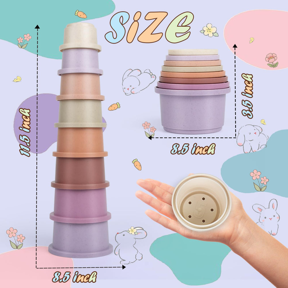 Skywhale stacking cups easy clean — wash with warm water and soap