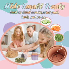 Skywhale stacking cups food hiding — scent-driven foraging stimulation