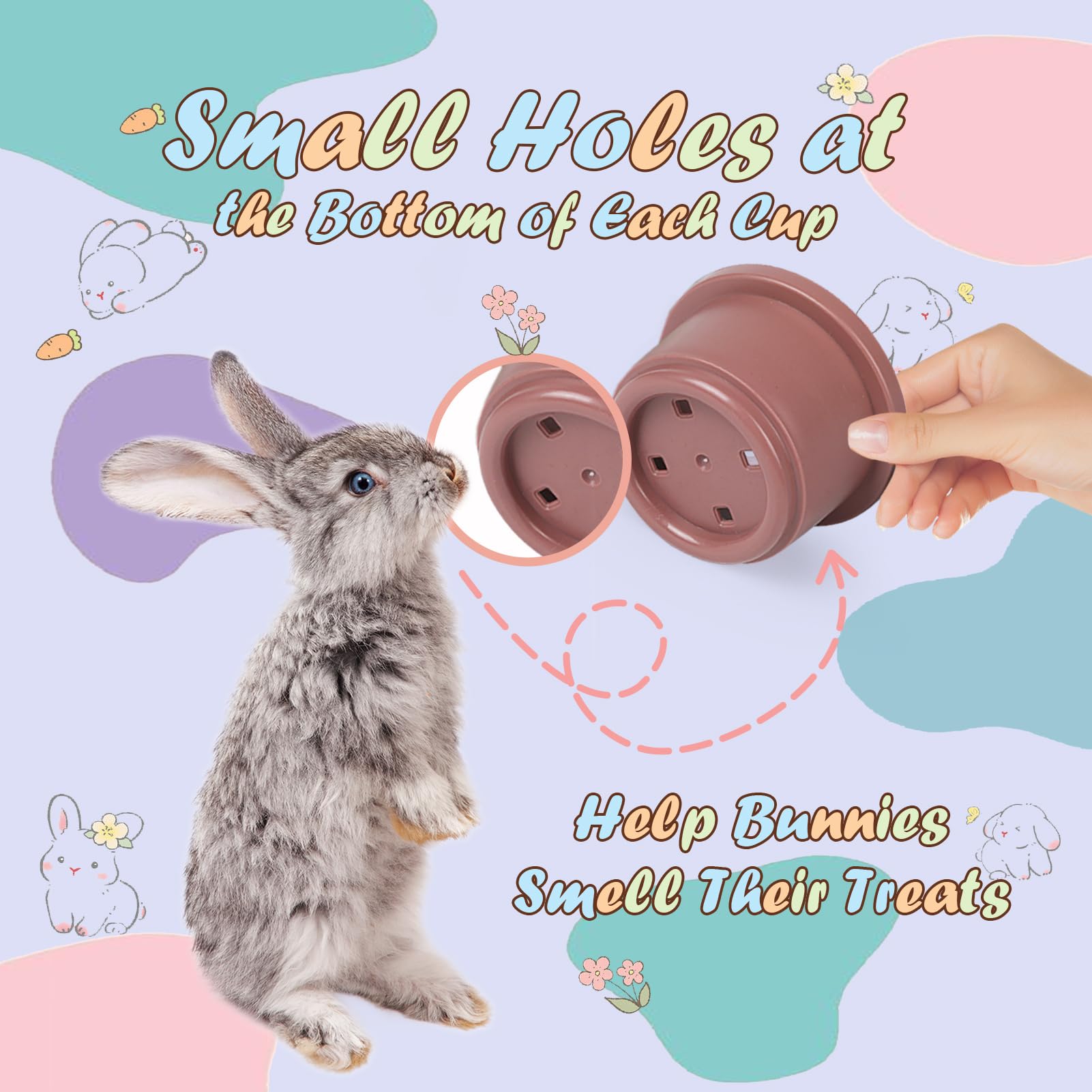 Skywhale stacking cups treat dispenser — encourages slow feeding