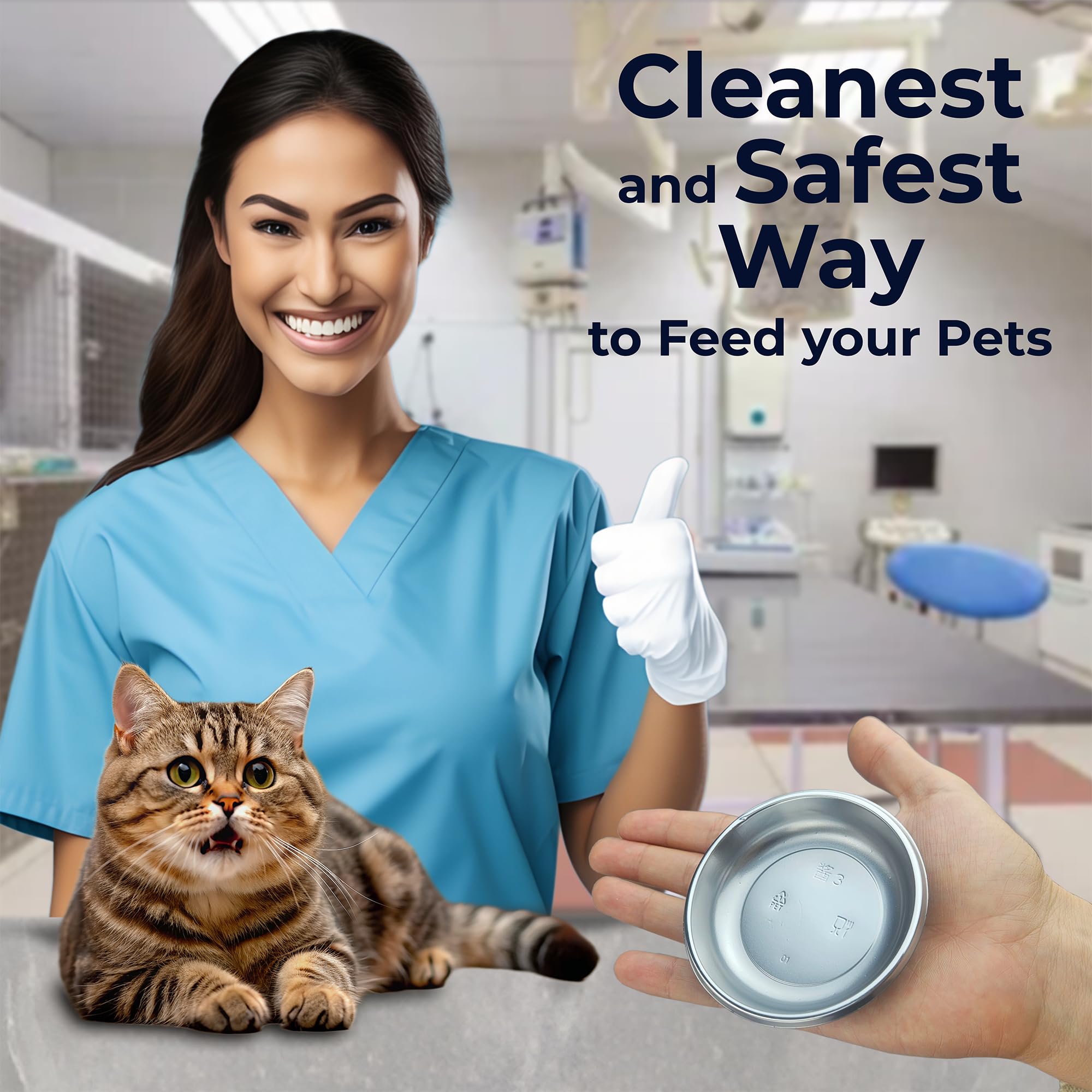 Skywin easy cleanup cat bowls for quick post-meal disposal