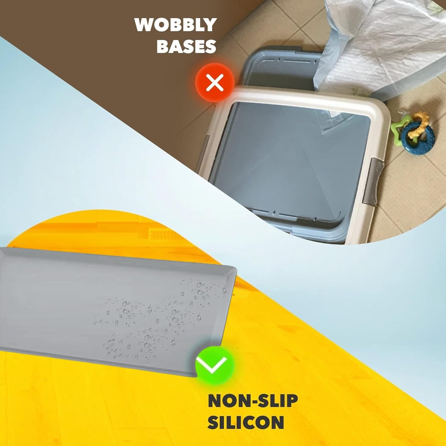 Skywin TidyFriend anti-slip base keeps pads in place during busy training sessions.