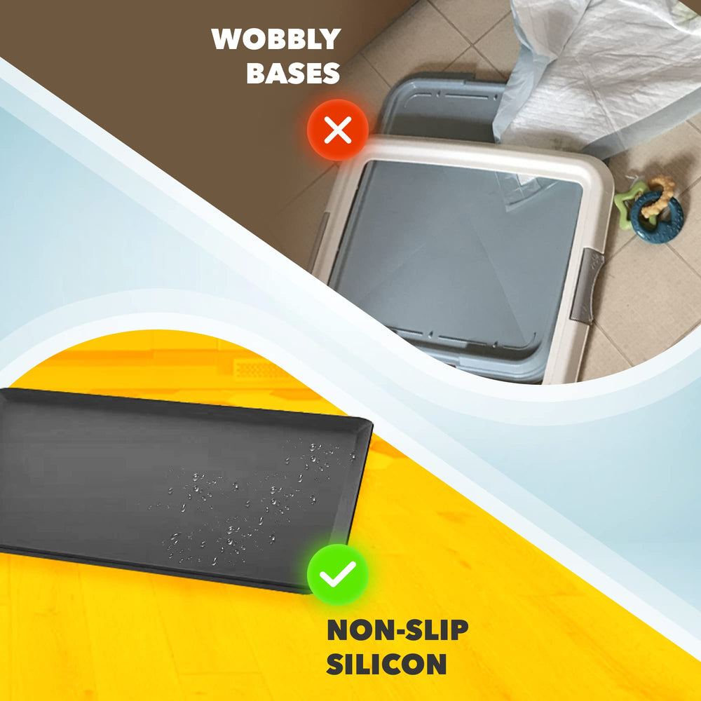 Skywin TidyFriend anti-slip base keeps pads secure on any indoor floor.