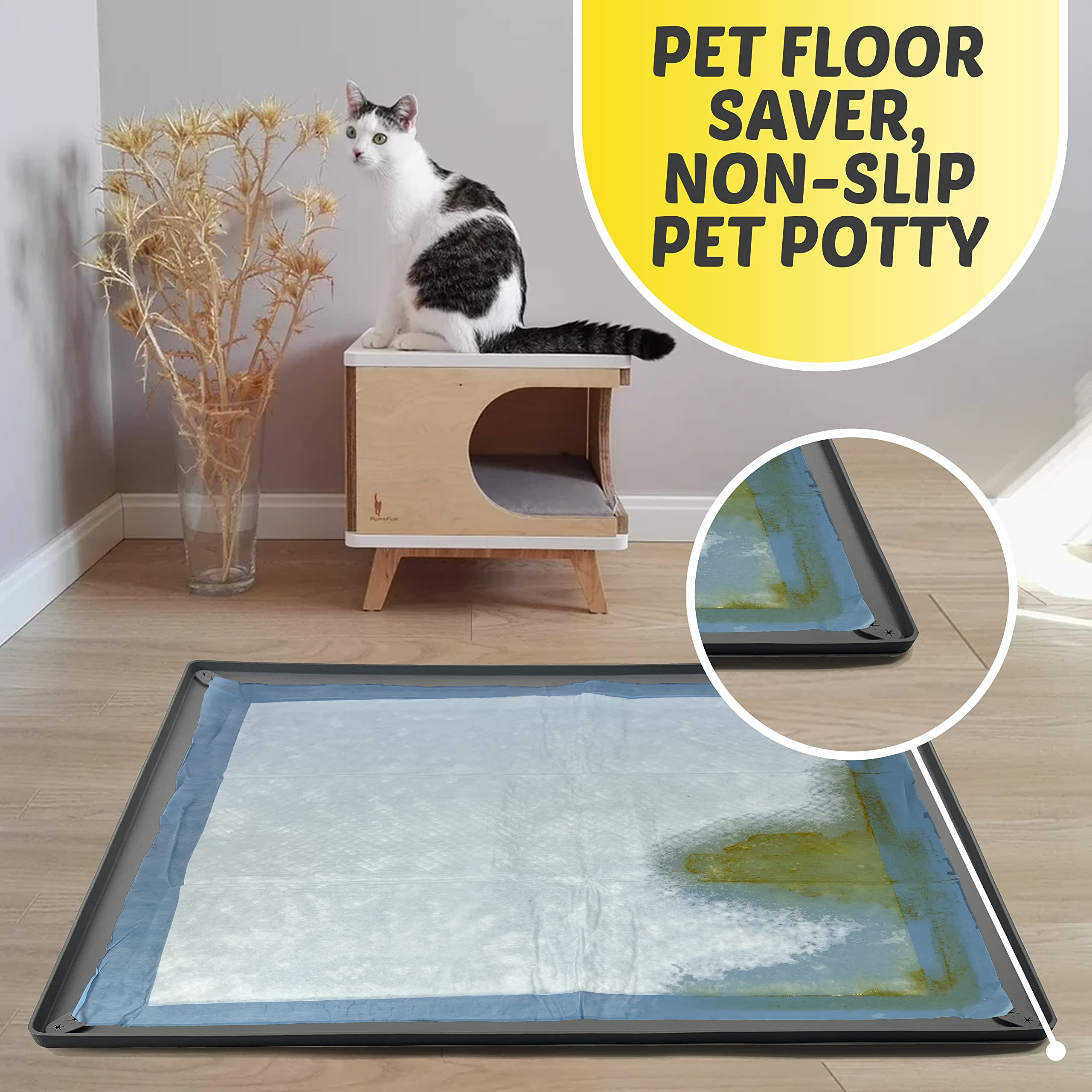 Skywin TidyFriend easy-clean tray allows quick wipe-down after use