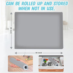 Skywin TidyFriend mat dog bowls station keeps bowls steady on hard floors.