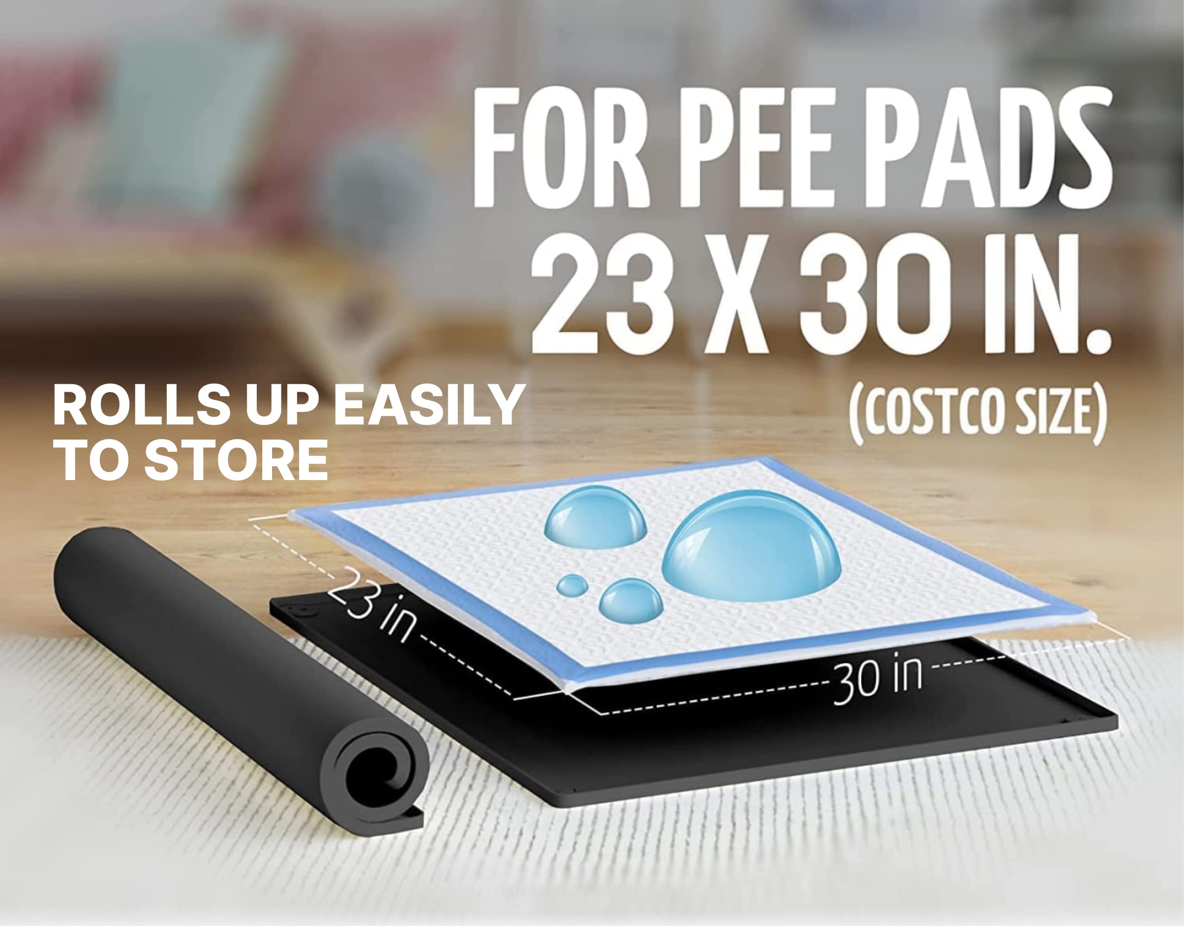 Skywin TidyFriend pee pad tray corner-lock holes enable secure pad placement and stability.