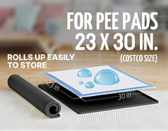 Skywin TidyFriend pee pad tray corner-lock holes enable secure pad placement and stability.