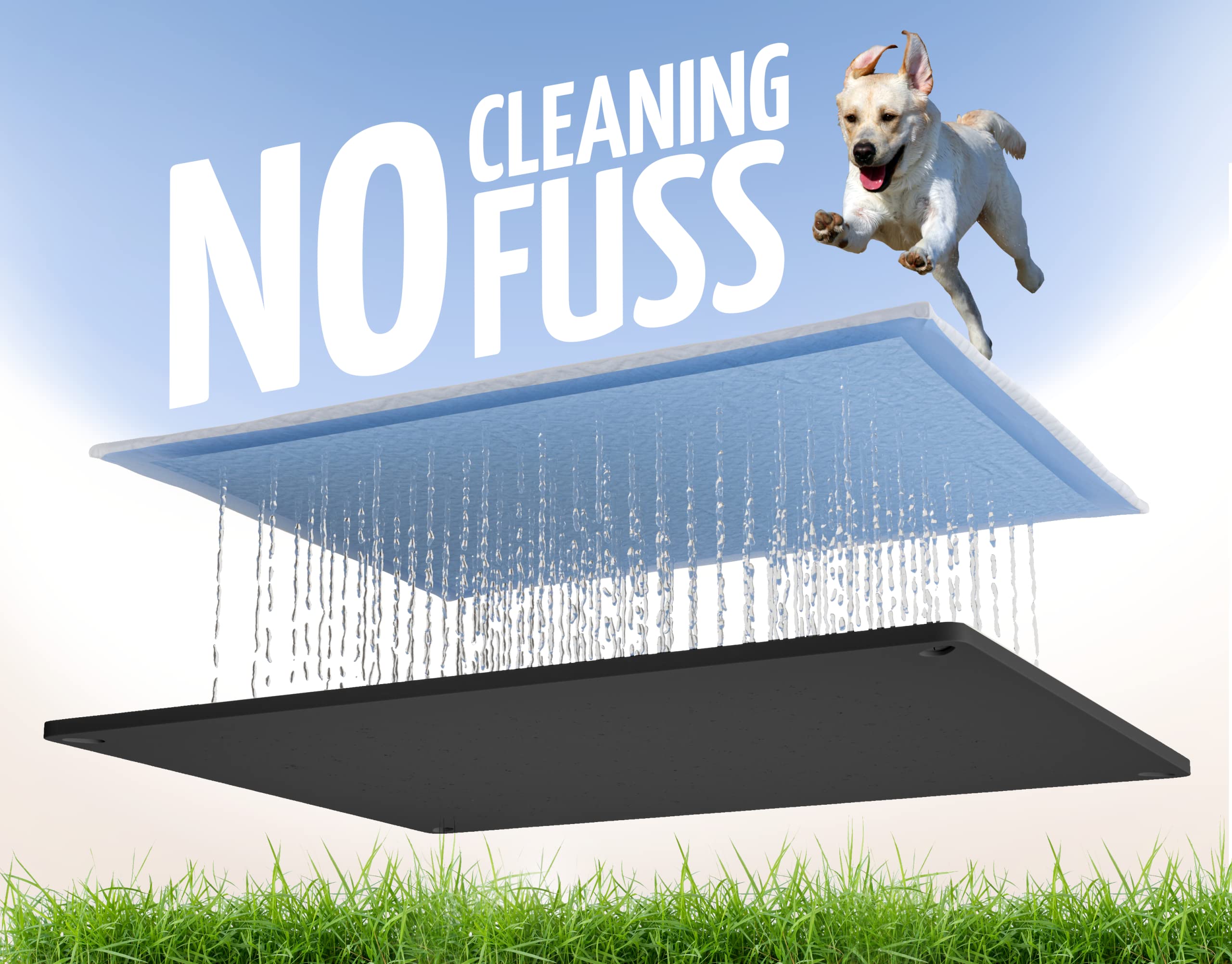 Skywin TidyFriend pee pad tray non-spill design keeps pads dry and odors manageable.