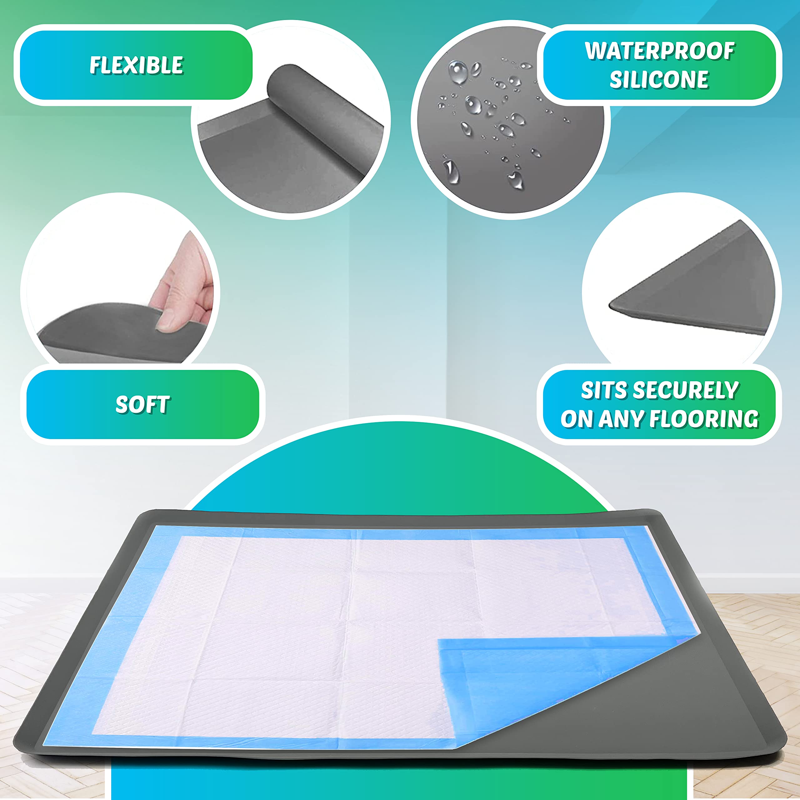 Skywin TidyFriend silicone surface wipes clean quickly after use