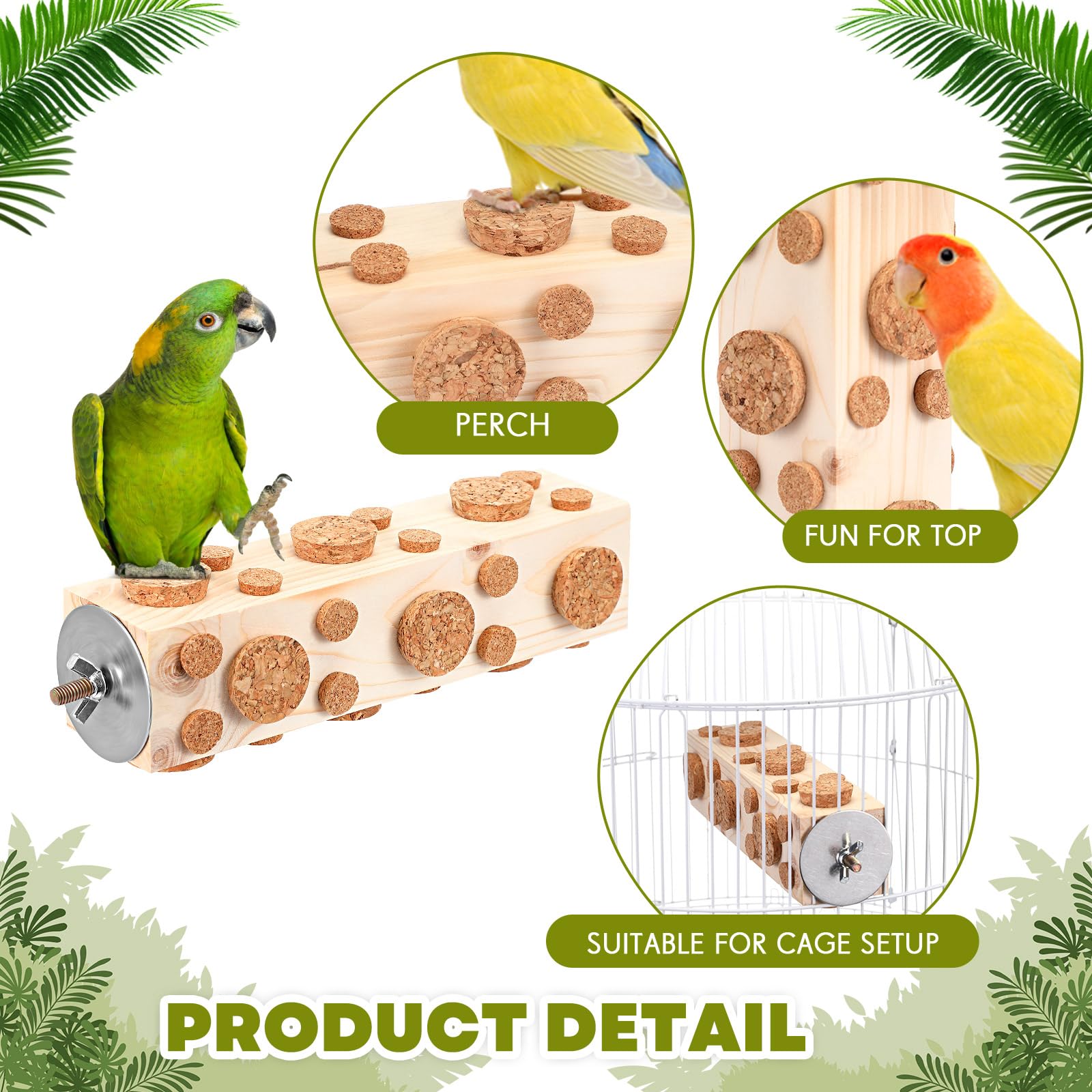 Skyygemm bird cage toy with detachable hook for easy installation