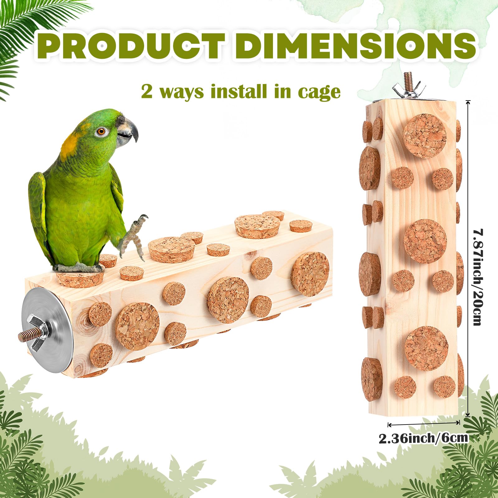 Skyygemm foraging cork stopper toy close-up highlighting oak corks for engaging chewing