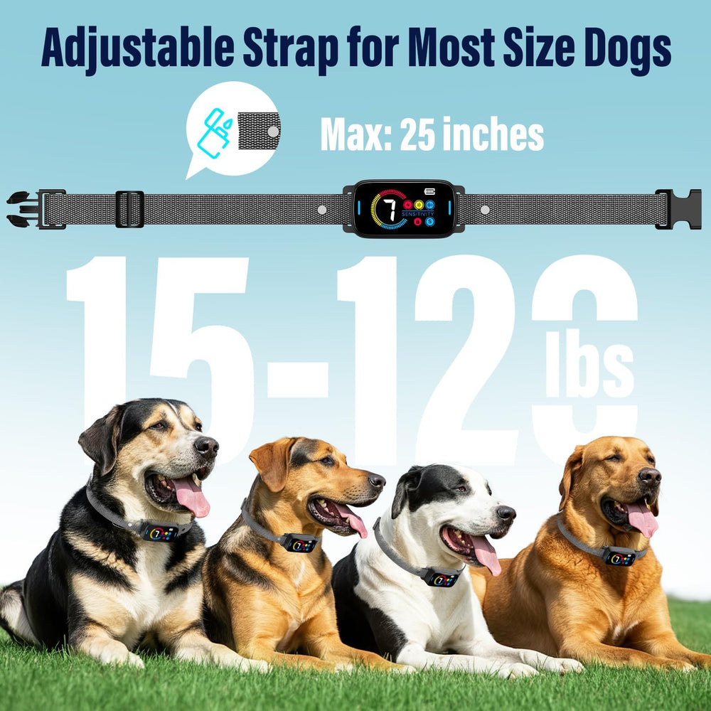 SLAYKAM neck-size adjustable collar fits dogs 15-120 lbs for versatile use.