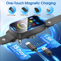 SLAYKAM Quick-charge indicator highlights a 1.5-hour recharge for extended use