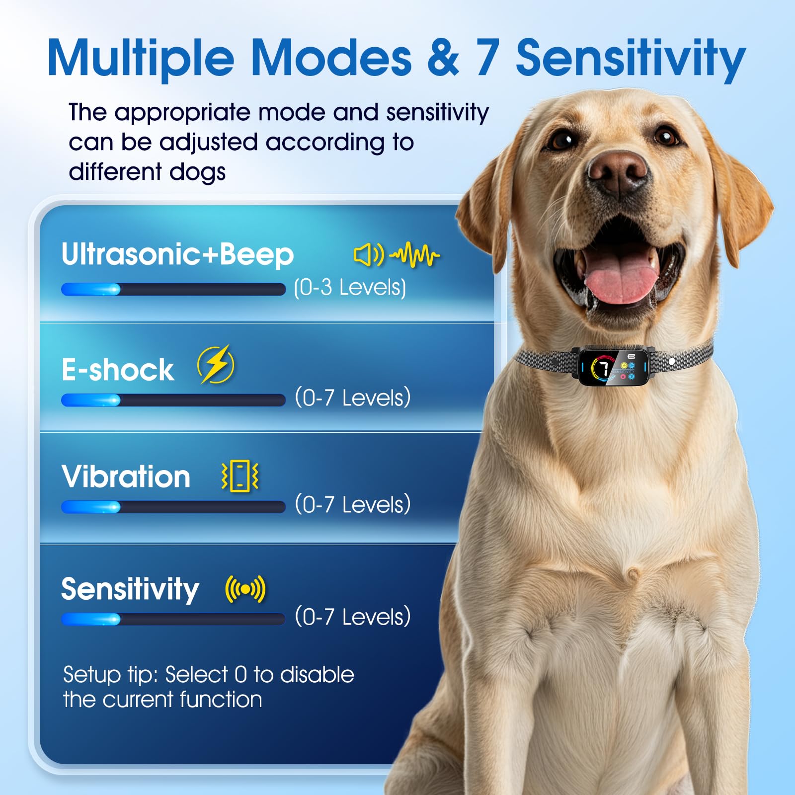 SLAYKAM ultrasonic bark collar waterproof shell supports reliable year-round use.