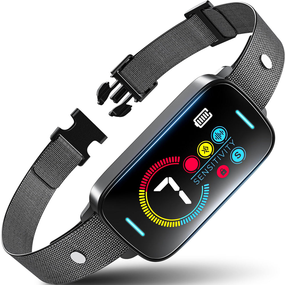 SLAYKAM Upgrade Ultrasonic Bark Collar for large, small dogs—calm, quiet walks with ultrasonic training.