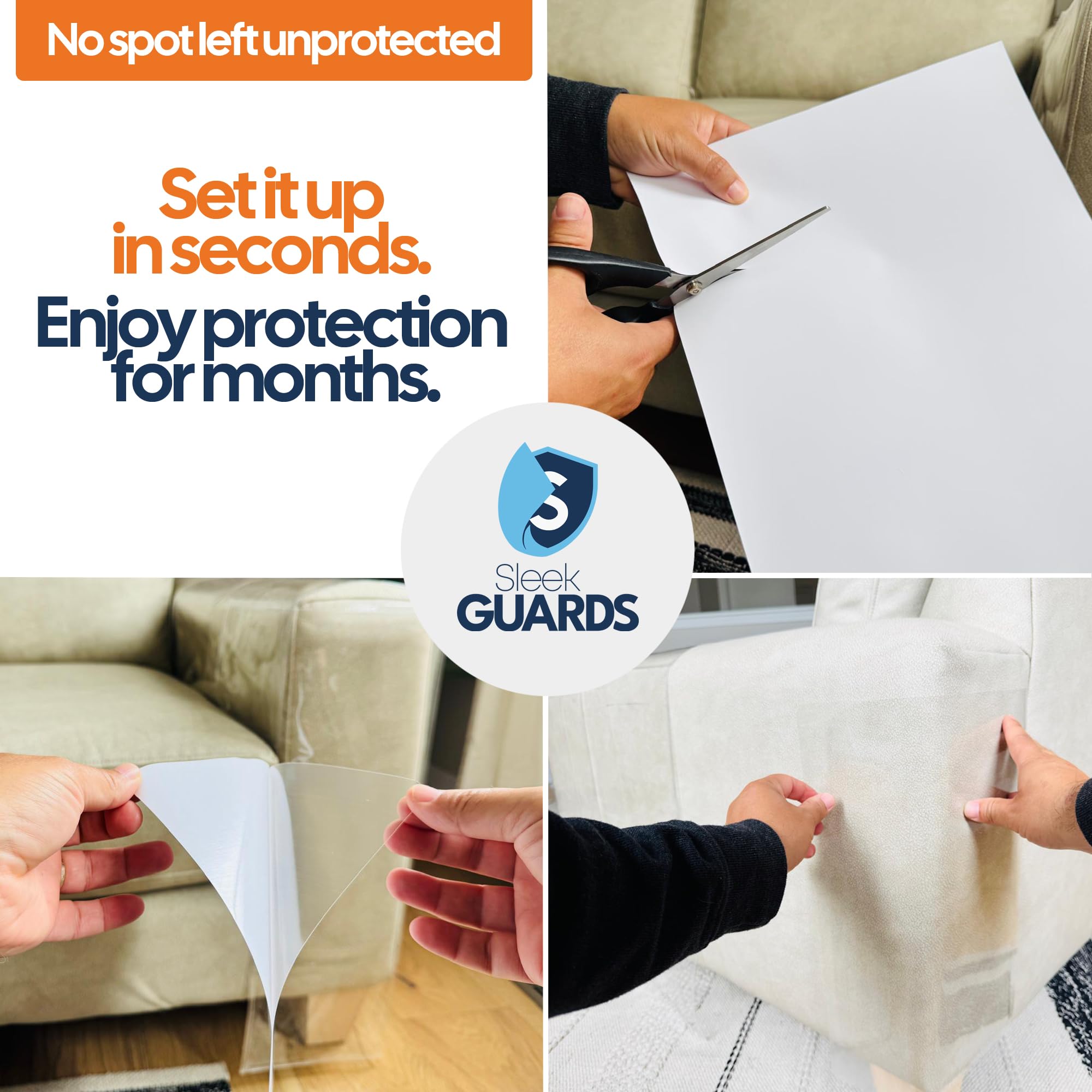 Sleek Guards corner protector guards sofa edges for multi-cat households.