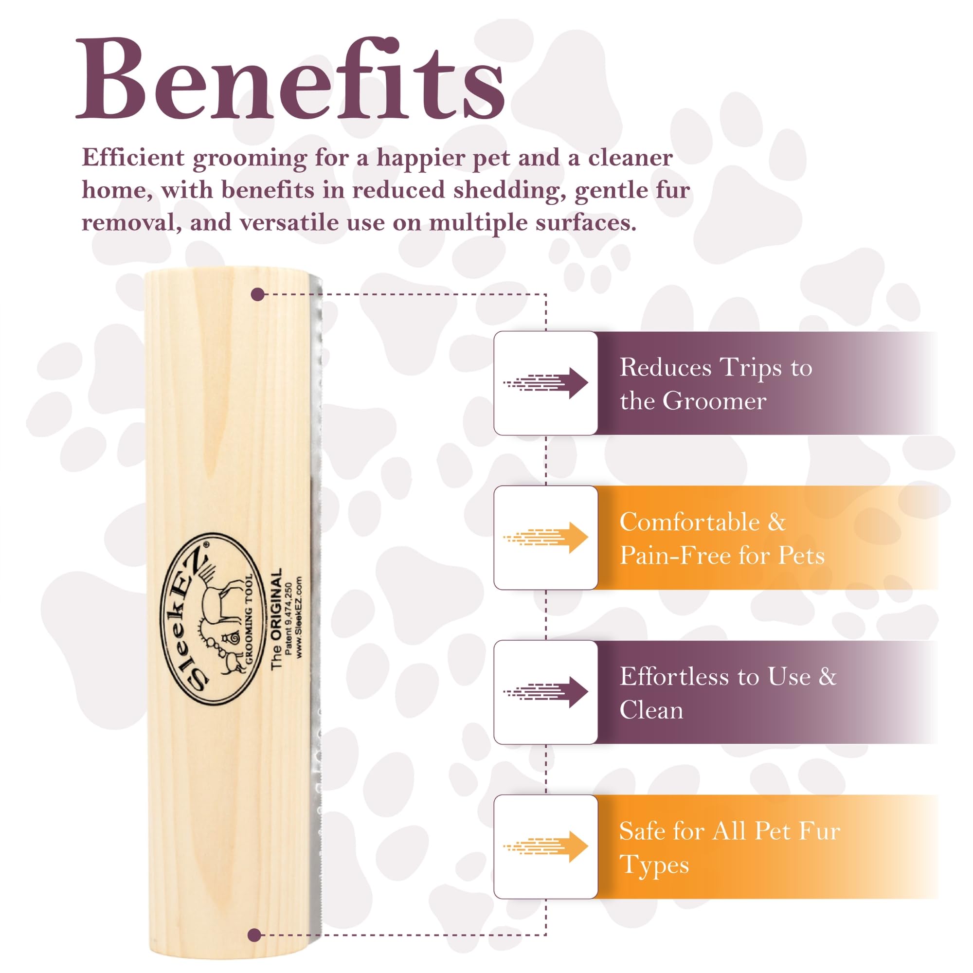 SleekEZ made in USA 10-inch deshedding tool for durability.