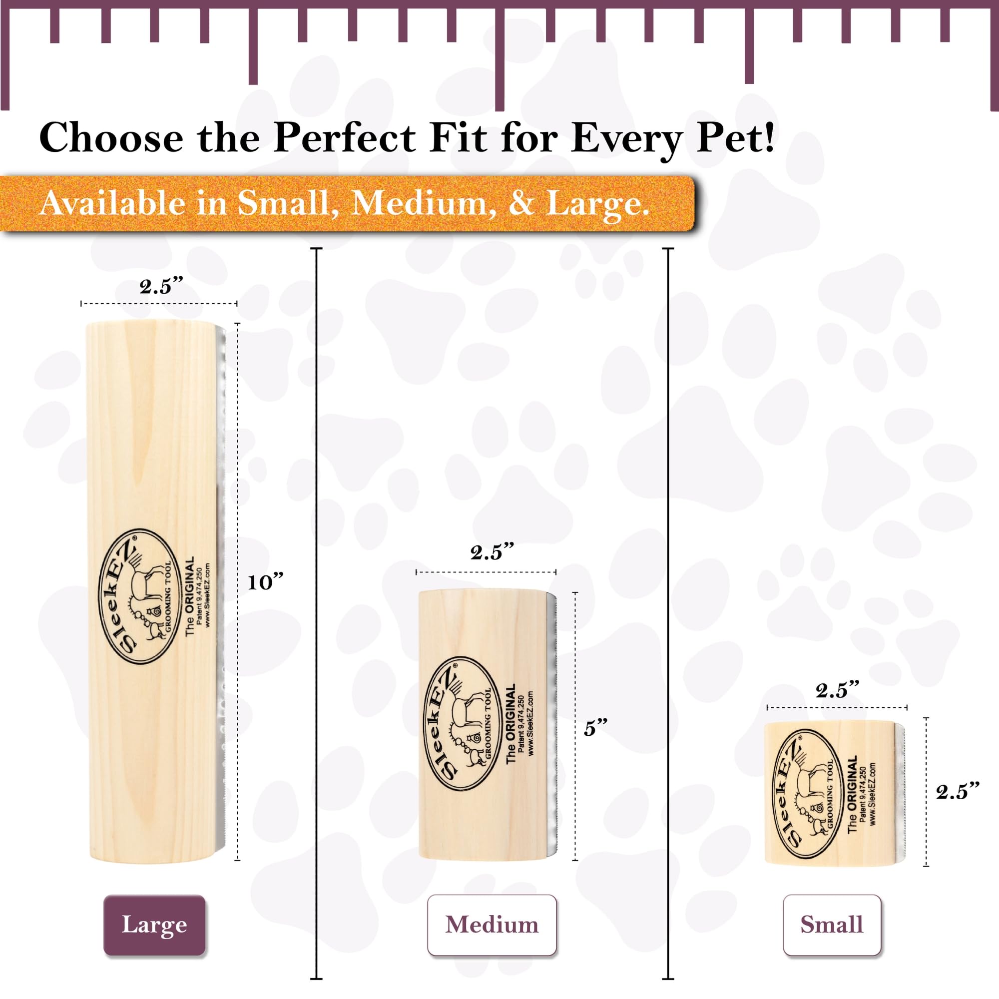 SleekEZ used on car upholstery to remove pet hair quickly.