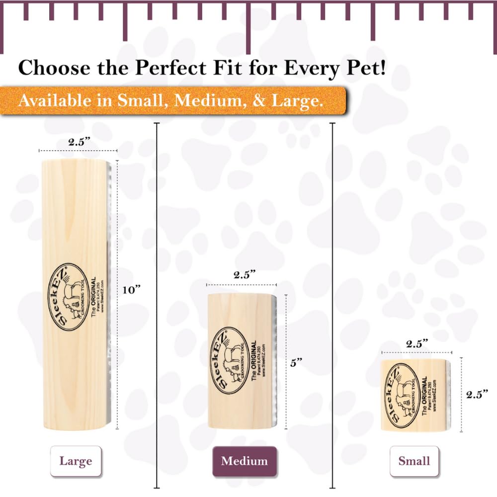 SleekEZ dog brush metal build highlighted for durability and longevity.