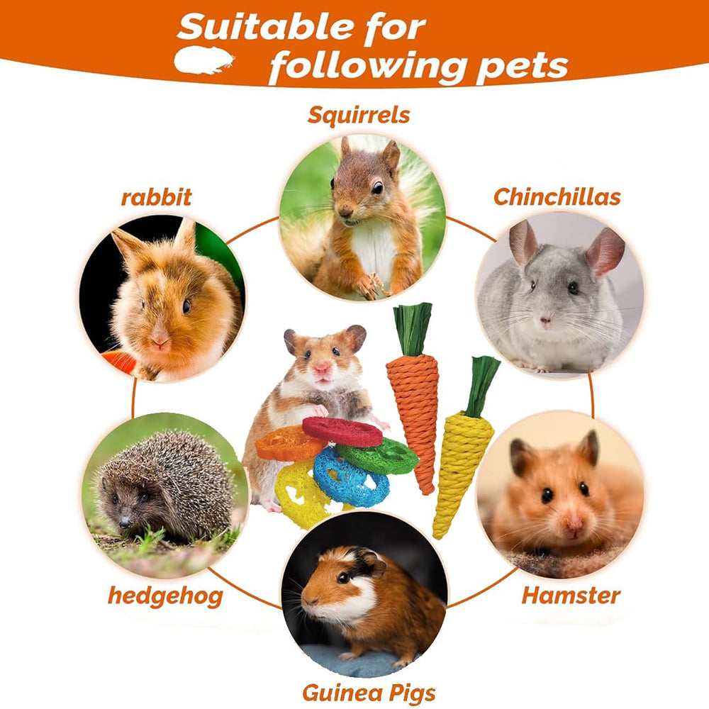 Slicon rattan balls provide entertaining, safe chewing.