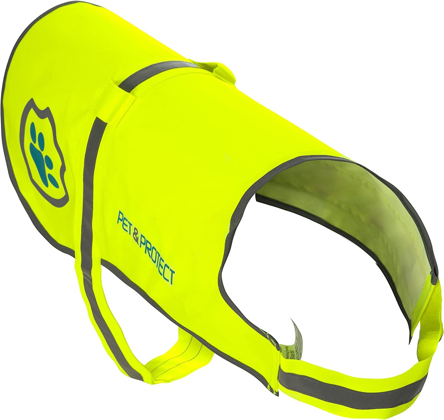 Slip Doctors Reflective Dog Vest back view showing reflective trim for safety.