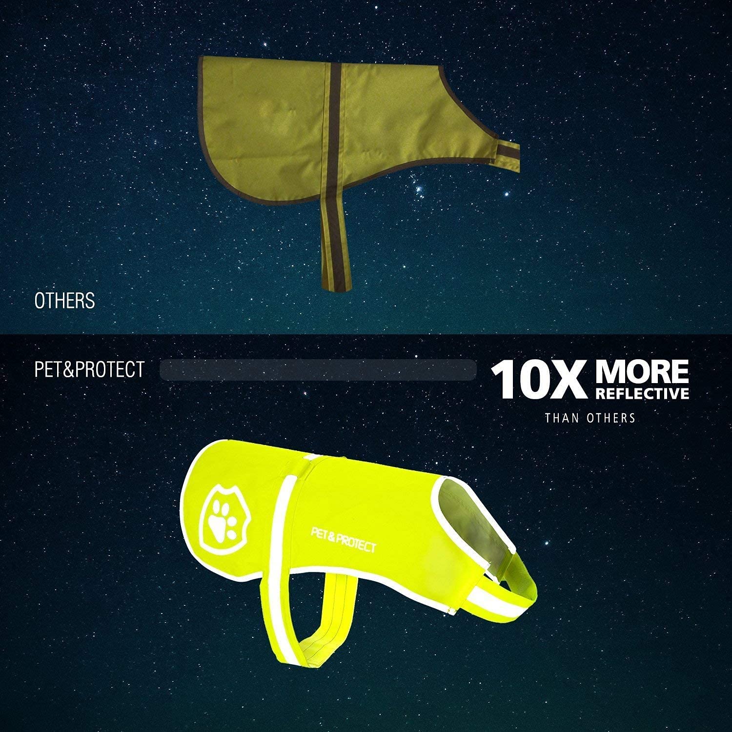 Slip Doctors Reflective Dog Vest worn on dog during walk shows comfort and mobility.